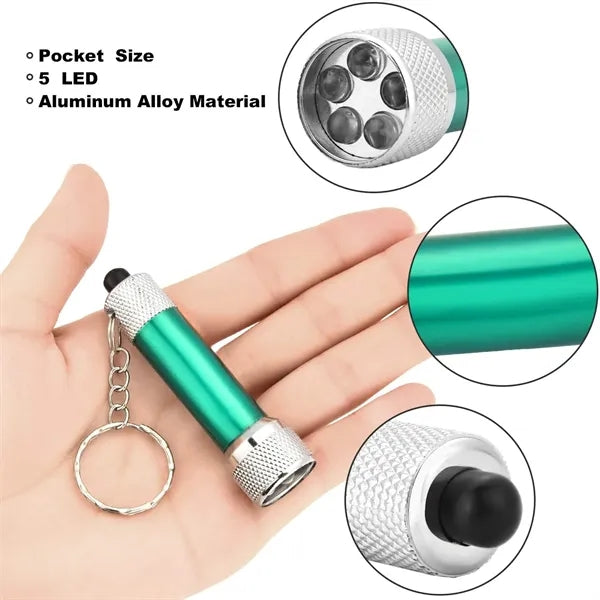5 LED Bulbs Mini Keychain Flashlight