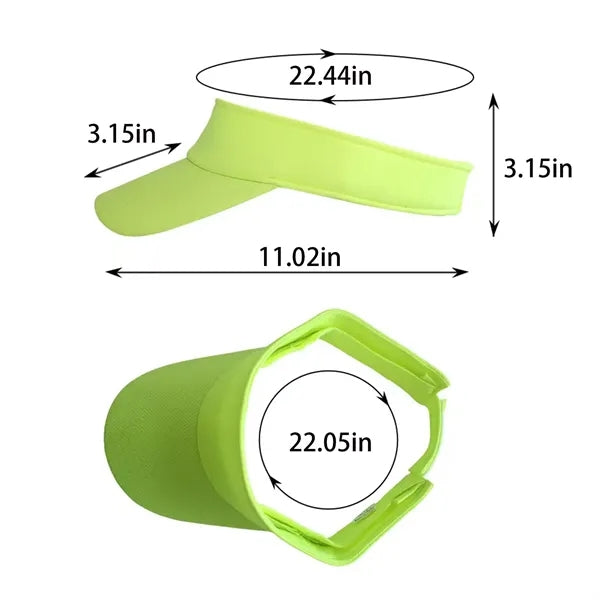 Quick Dry UV Protection Sports Visor Hat Lightweight Sun Cap