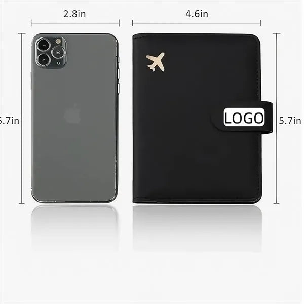 Slim Travel Passport Wallet with Pen Holder