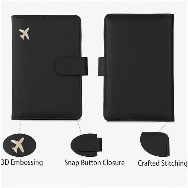 Slim Travel Passport Wallet with Pen Holder