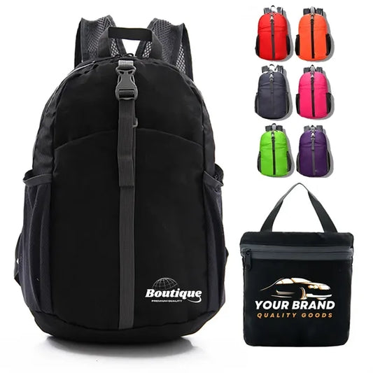 15L Foldable Backpack W/ Large Capacity Foldable Bags
