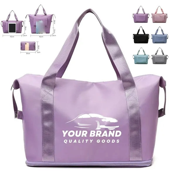 Expandable Handbag W/ Front Shrinking Pocket
