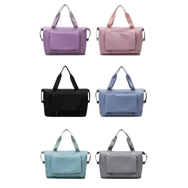 Expandable Handbag W/ Front Shrinking Pocket