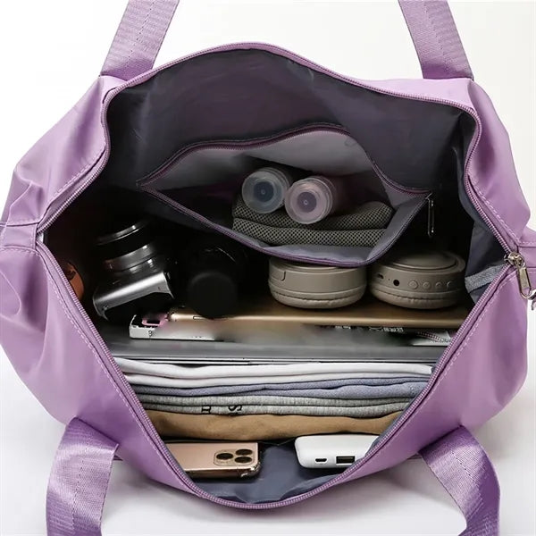 Expandable Handbag W/ Front Shrinking Pocket