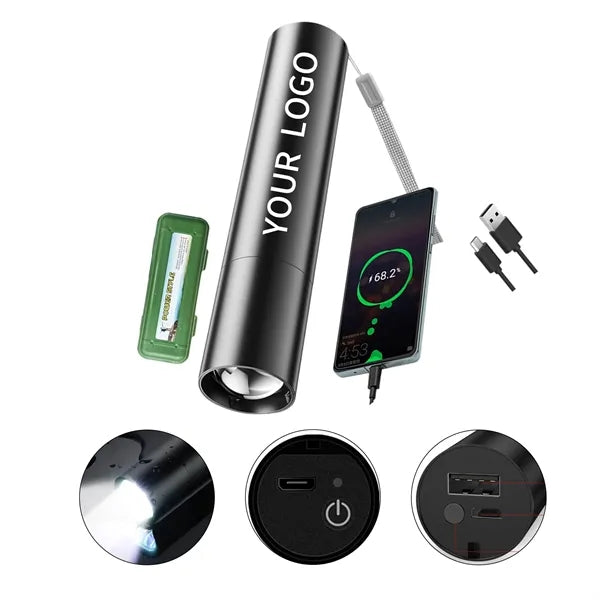 Outdoor 2-In-1 Flashlight Charging Bank