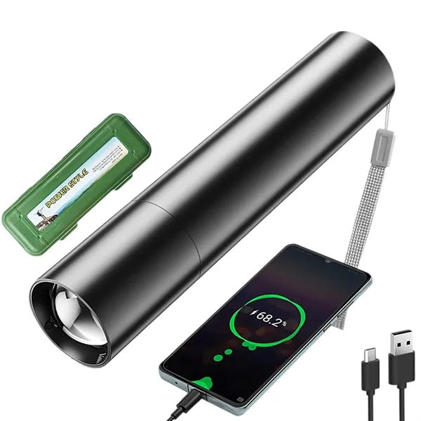 Outdoor 2-In-1 Flashlight Charging Bank