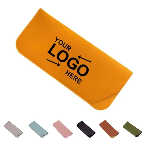 6" Portable PU Leather Glasses Case Pouch