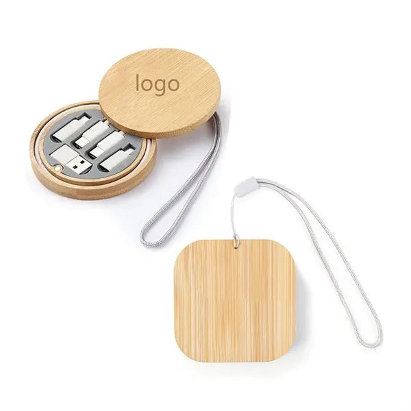 6-in-1 Travel Fast Charging Cable Kit w/ Bamboo Storage Box