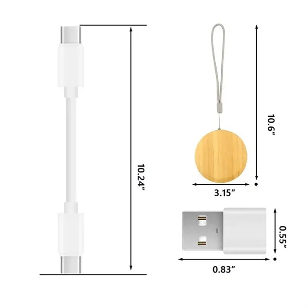 6-in-1 Travel Fast Charging Cable Kit w/ Bamboo Storage Box