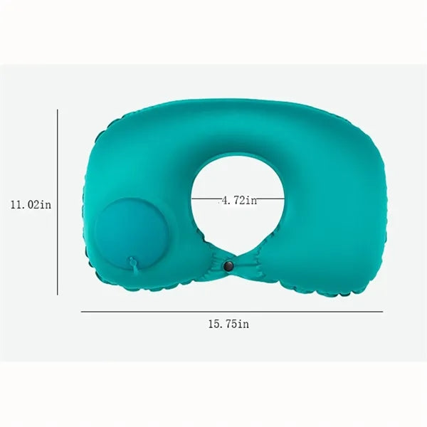Logo Self-Inflating U Pillow for Travel
