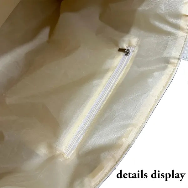 Waterproof Canvas Tote Bag With Pockets For Commuters