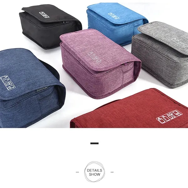 Foldable Travel Compact Hanging Toiletry Organizer Bag