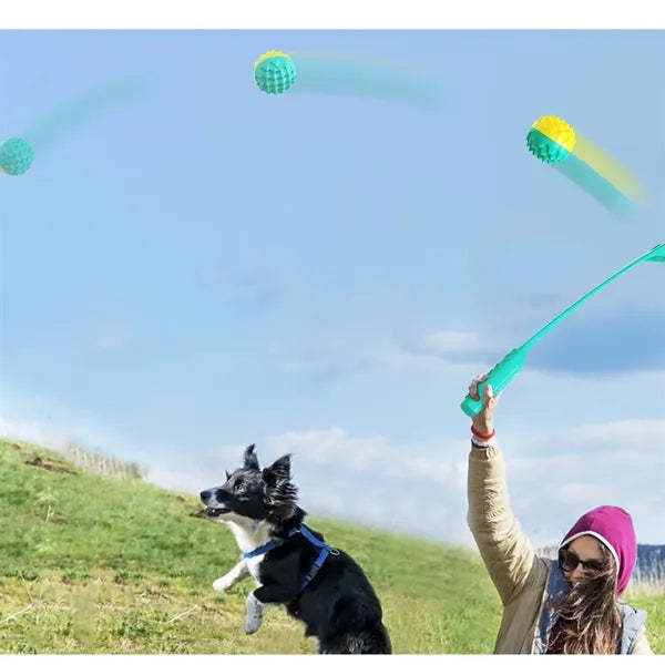Outdoor Ball Thrower for Dogs W/ Interactive Features