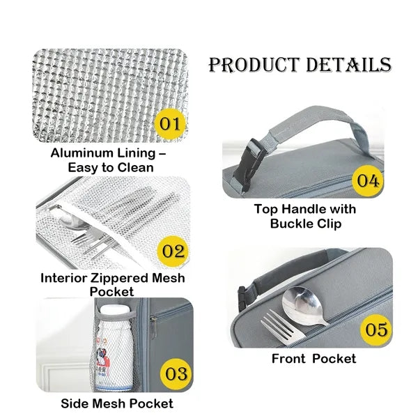 Foldable Solid Cooler with Buckle-Clip Handle and Pockets
