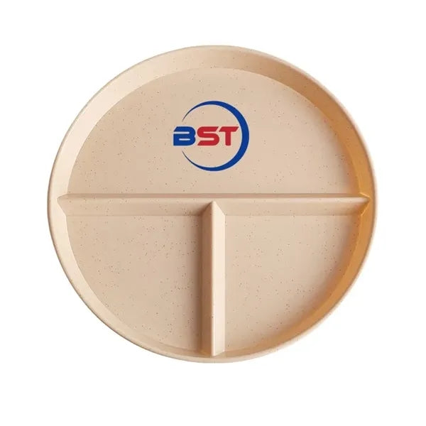 Unbreakable Wheat Straw Divided Plate