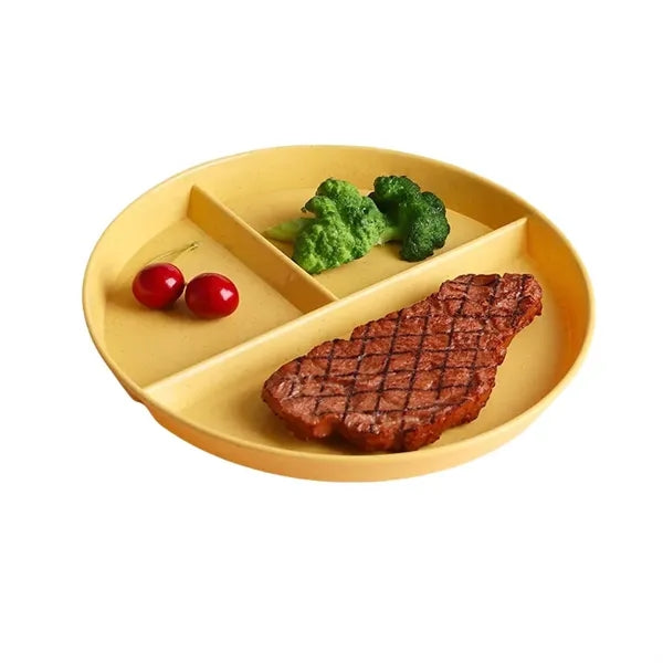 Unbreakable Wheat Straw Divided Plate