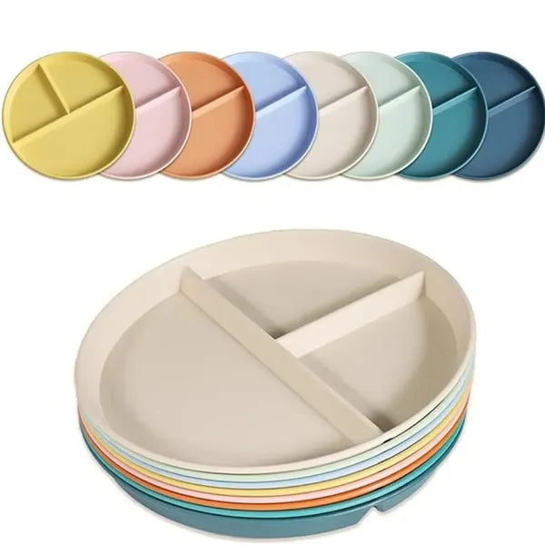 Unbreakable Wheat Straw Divided Plate