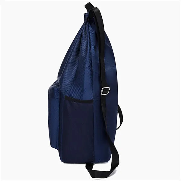 Red Drawstring Backpack W/ Front Pocket Sports Bags