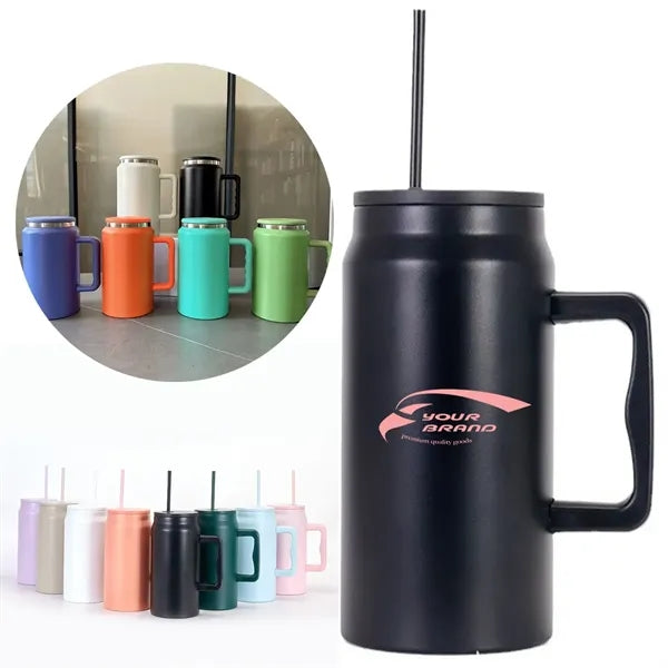 50Oz. Water Bottle W/ Straw And Handle Tnmblers