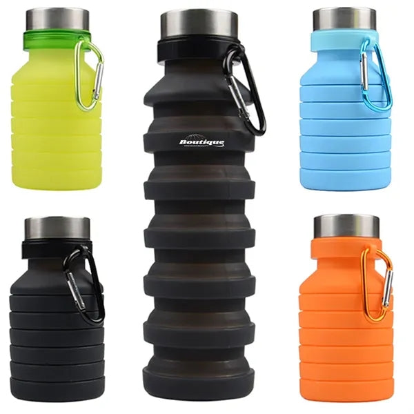 Stretched state 18Oz Collapsible Silicone Water Bottle