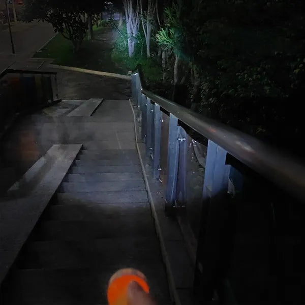 LED flashlight with side light