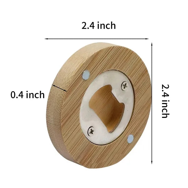 Magnetic Bamboo Bottle Opener