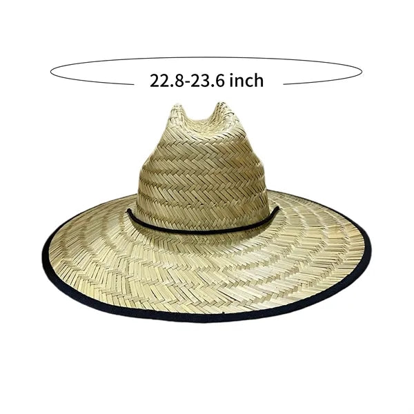 Wide-Brim Straw Sun Hat