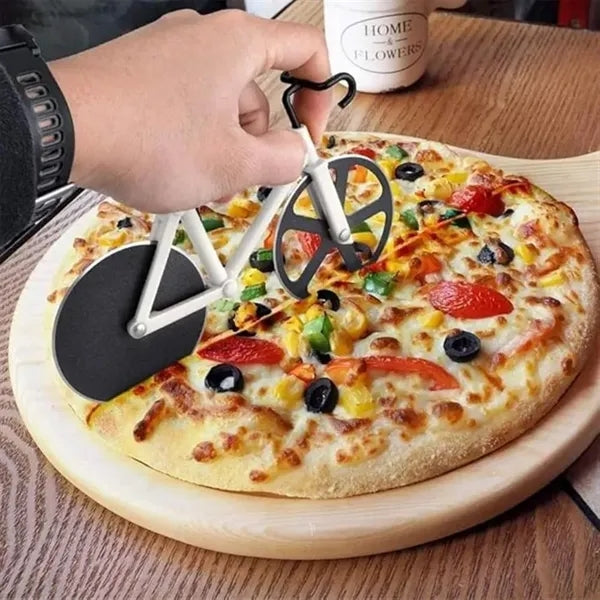 BikeShaped Stainless Steel Pizza Roller