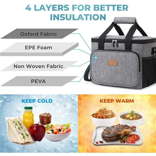Large Insulated Leakproof Picnic Lunch Bag