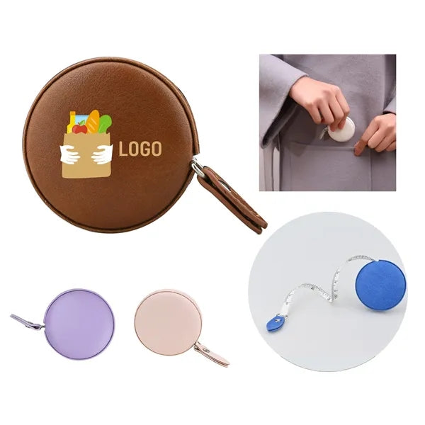 Mini Measuring Tape with PU case Full Color Print