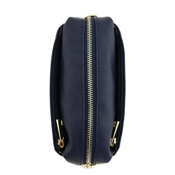 Fashionpuzzle Triple Zip Small Crossbody Bag