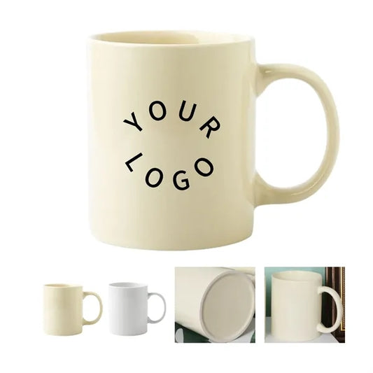 12oz Ceramic Coffee Mug with C-Handle