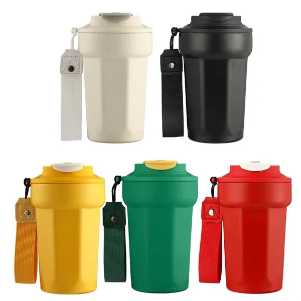 15oz Portable Insulated Coffee Cup with Leakproof Lid