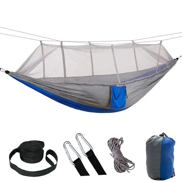 102 x 55 Portable Camping Hammock with Mosquito Net
