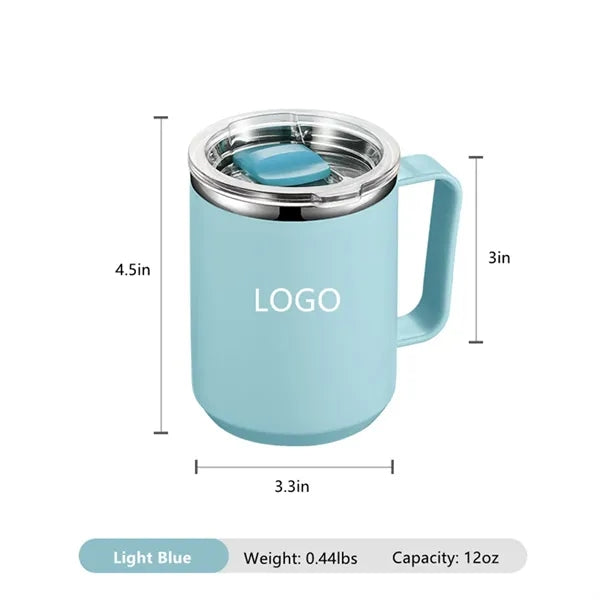 15oz stainless steel coffee mugs with handle