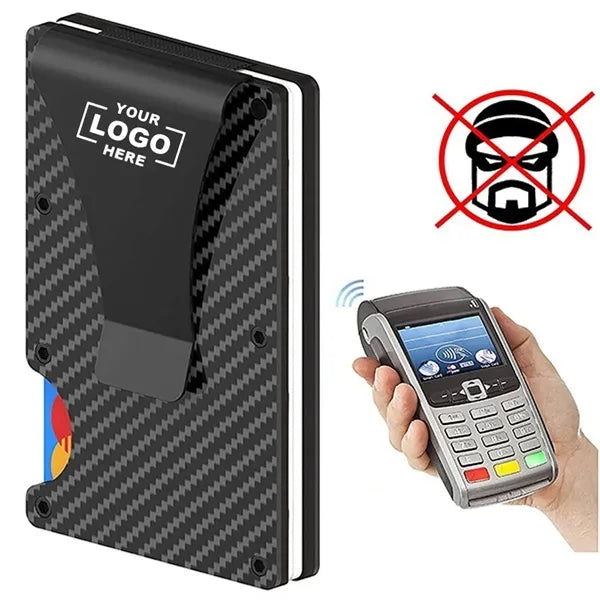 RFID Blocking Carbon Fiber Wallet Slim Credit Card Holder