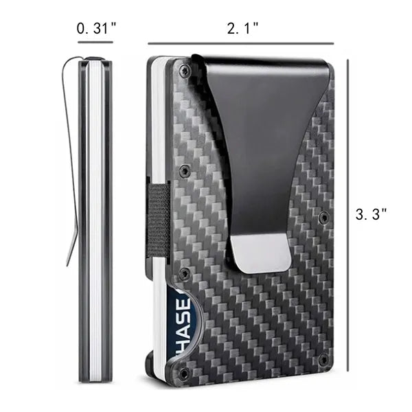 RFID Blocking Carbon Fiber Wallet Slim Credit Card Holder