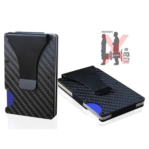 RFID Blocking Carbon Fiber Wallet Slim Credit Card Holder
