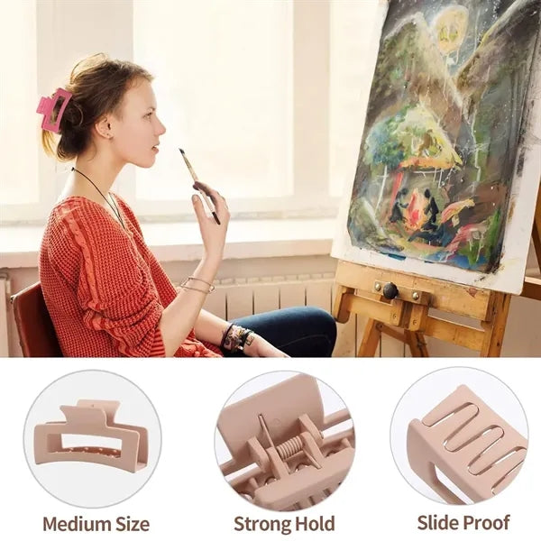 Non-slip Square Hair Claw Clip for Women Girls