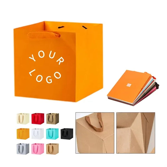 Square Kraft Paper Luxury Tote Bag