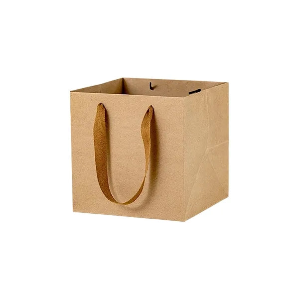 Square Kraft Paper Luxury Tote Bag