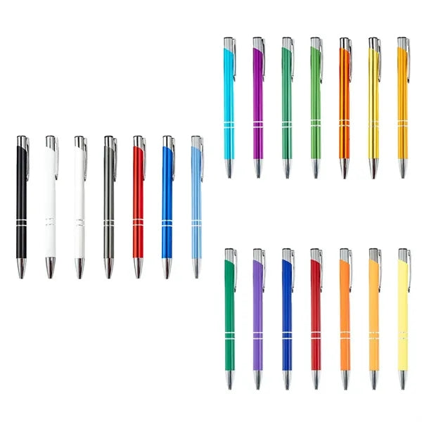 Metal Press Type Retractable Ballpoint Pen for Office