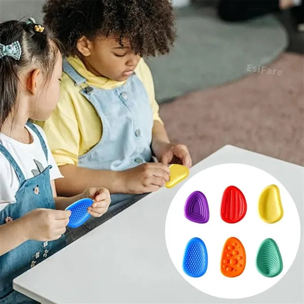 Silicone Sensory Stone Set,Fidget Stress Toy