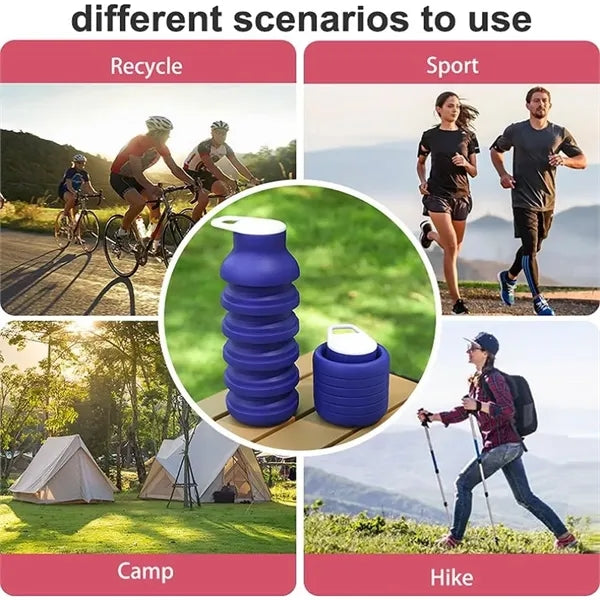 Silicone Collapsible Sports Water Bottles 20 oz