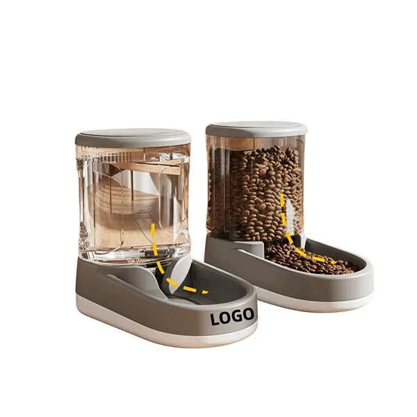 Gravity Pet Feeder And Water Dispenser Set