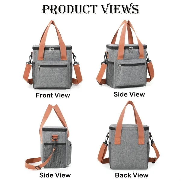 8-Can PEVA Cooler Bag w/ Adjustable Strap & Multiple Pockets
