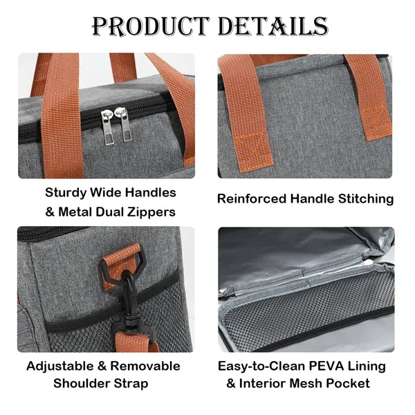 8-Can PEVA Cooler Bag w/ Adjustable Strap & Multiple Pockets