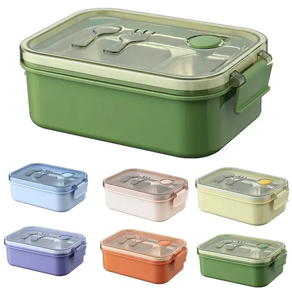 Leak-Proof 2-Compartment Stainless Steel Lunch Container