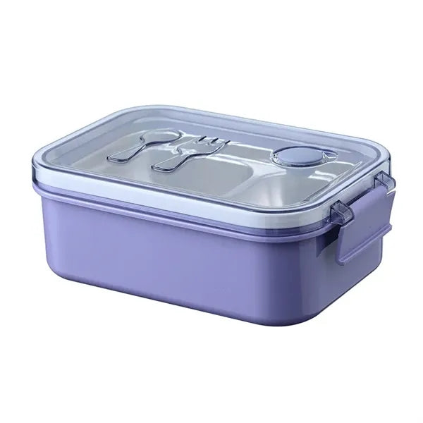 Leak-Proof 2-Compartment Stainless Steel Lunch Container