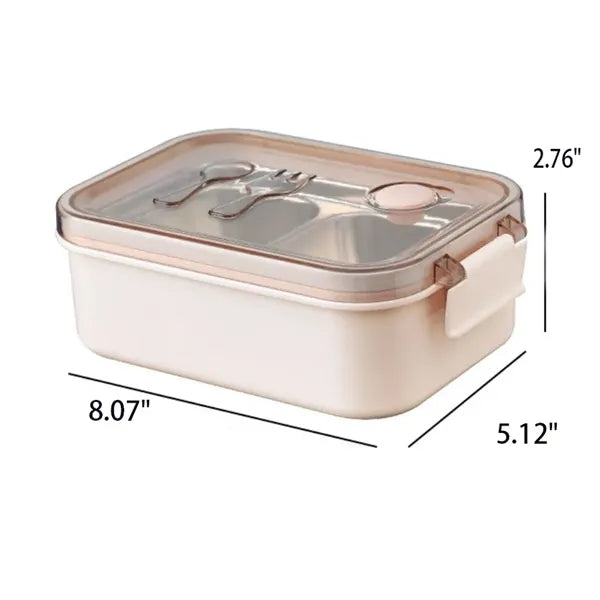Leak-Proof 2-Compartment Stainless Steel Lunch Container